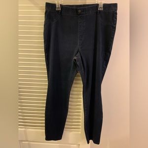 Time and Tru Dark Blue Rinse Jeans Jeggings, High Rise, Size XL, 16/18